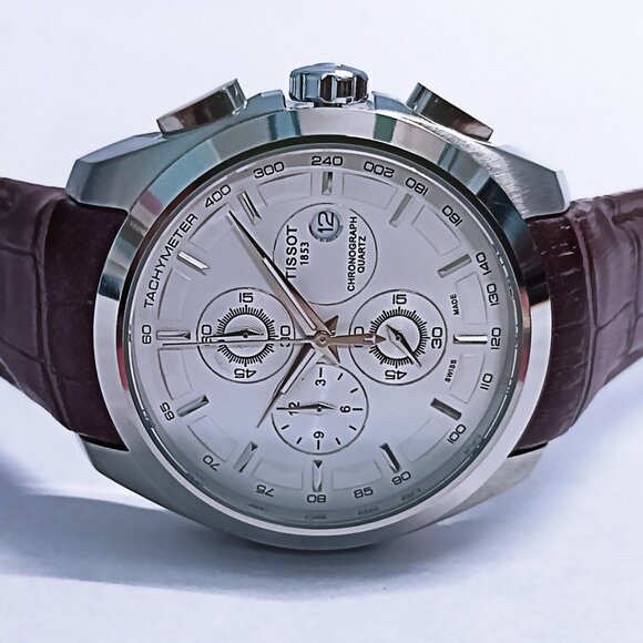 NEW STOCK - TISSOT Swiss Chronograph Tachymeter Quartz Formal Men's Wristwatch - Picture 3 of 9